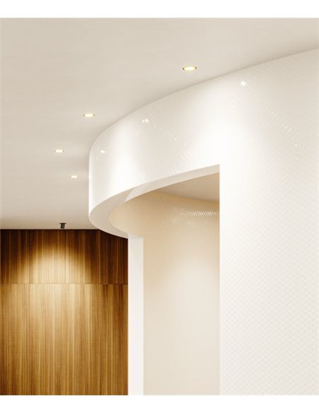 Pulcom Round recessed ceiling light - Beneito & Faure - Round spotlight, Adjustable colour temperature: 2.700K/3.200K/4.000K, Di