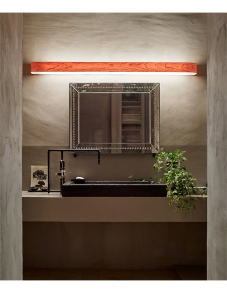 Aplique de pared de madera natural en 11 colores regulable Led control remoto - I Club Slim - LZF