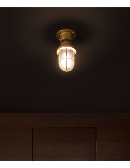 Lámpara plafón/sobremuro estilo clásico latón – Mauren – Faro