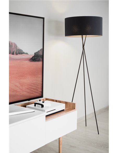 Loulu table lamp - Massmi - Decorative tripod lamp, Cotton shade