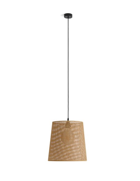 Kanatan pendant light - Massmi - Gratting shade with black cable, 1xE27