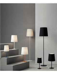 Petit table lamp - Massmi - Lamp in 2 sizes, Painted iron structure+Translucent cotton shade