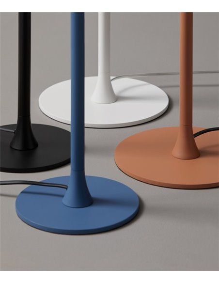 Petit table lamp - Massmi - Lamp in 2 sizes, Painted iron structure+Translucent cotton shade