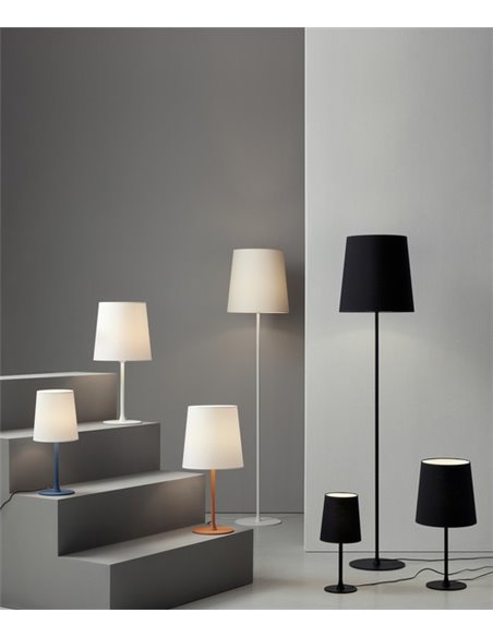 Petit floor lamp - Massmi - Conical lampshade in translucent cotton, Height: 176 cm