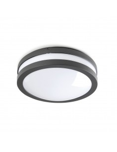 IP54 circular steel outdoor ceiling light in 2 colors - Tornado - Dopo - Novolux Lighting