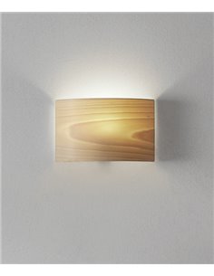 Nordic wall light - Massmi - Nordic wooden wall lamp, White finish