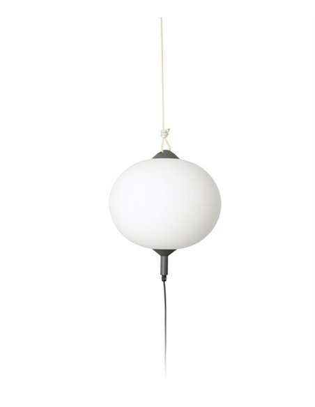 Saigon outdoor portable light and pendant light - Faro - Dark grey+white, E27