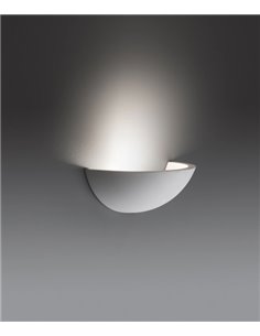 Cove wall light - Faro - White plaster lamp, LED 3000K