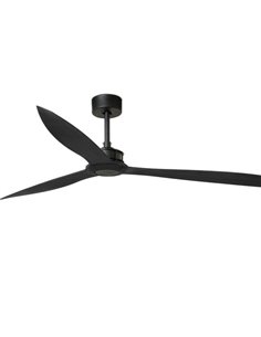 Just Fan matt black ceiling fan – Faro – DC motor, 6 speeds, remote control 2