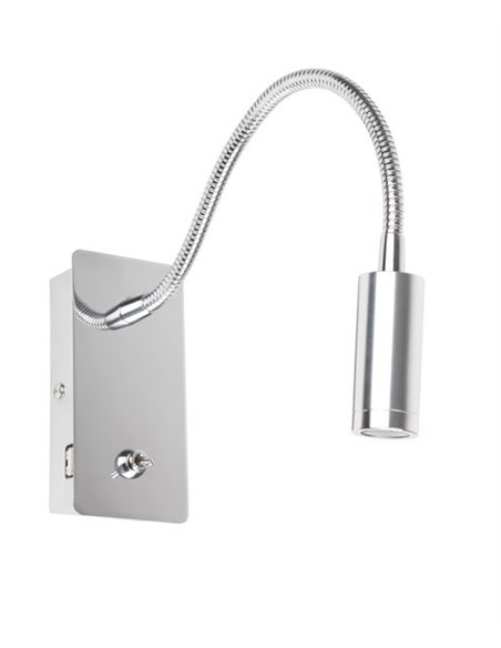Juliet wall light - Faro - With LED flexo, USB charger, Chrome