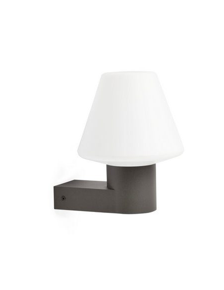 Mistu outdoor wall light - Faro - Dark grey lamp, IP44