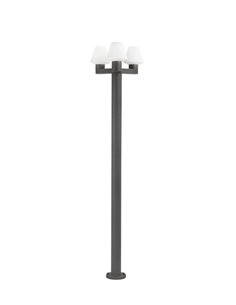 Mistu outdoor street lamp - Faro - Lamp 3 lights, dark grey, 215 cm 2
