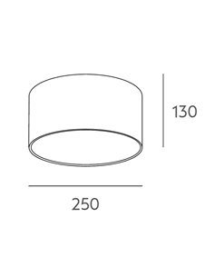 Simplicity ceiling light - Massmi - Linen ceiling light, Available in 4 sizes 2