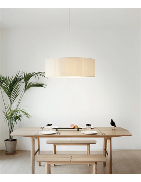 Simplicity pendant light - Massmi - Pleated round lampshade, Available in 4 sizes