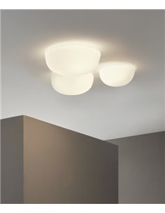 Circa ceiling light - Massmi - Round frosted opal glass lamp, Three sizes: 20/25/30 cm