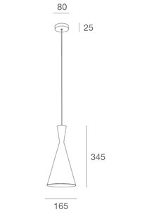 Exa pendant light - Massmi - Vintage lamp, Painted iron structure, 1xE27 2
