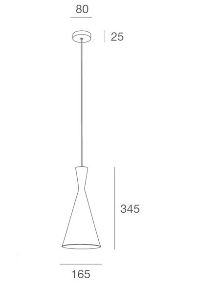 Exa pendant light - Massmi - Vintage lamp, Painted iron structure, 1xE27