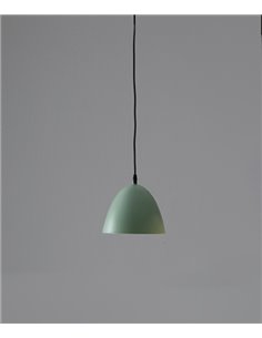 Hat pendant light - Massmi - Conical lampshade in painted iron, Cable 1 metre