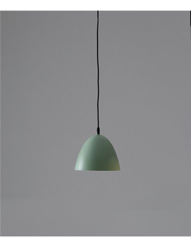 Hat pendant light - Massmi - Conical lampshade in painted iron, Cable 1 metre