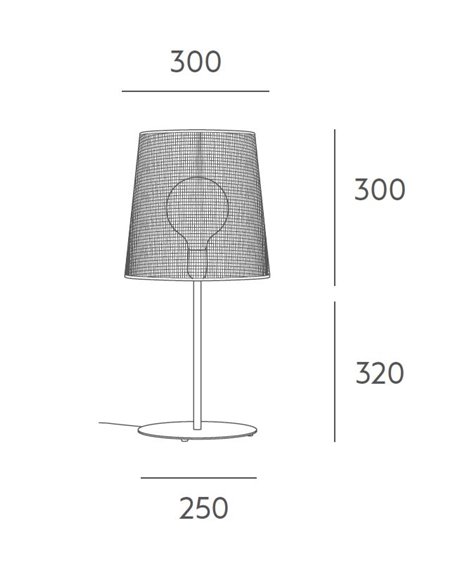 Kanatan table lamp - Massmi - Gratting shade light, Height: 62 cm