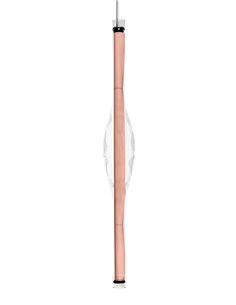 Dune Vertical pendant light - LZF - Natural wood and blown glass pendant light, dimmable LED, Height: 120 cm 2