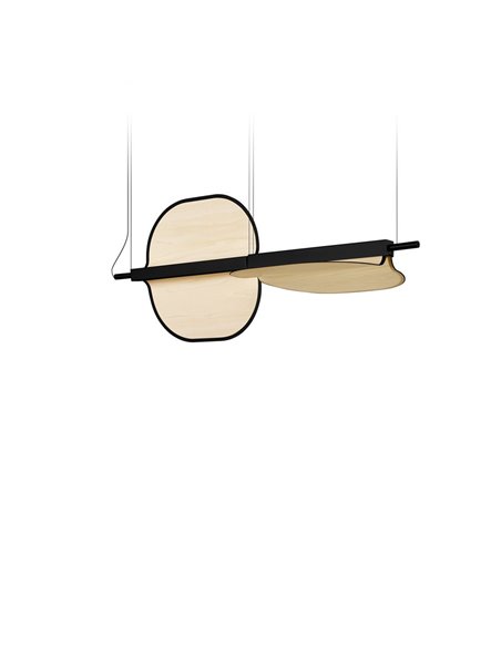 Omma pendant light - LZF - Light with wooden leaves, Available in 3 sizes, Dimmable LED
