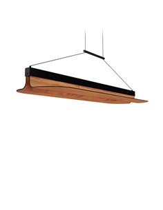 Omma horizontal pendant light - LZF - Wooden lampshade, LED 3000K dimmable, Length: 123 cm 2