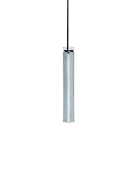 Estela Vertical pendant light - LZF - Wooden lamp+blown glass, Available in 40 cm/60 cm/100 cm, Dimmable LED 3000K