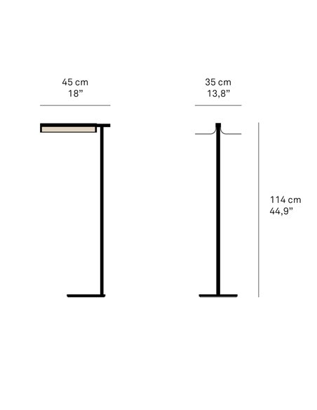 Omma floor lamp - LZF - Wooden+metal lamp, Available in various colours, LED 3000K dimmable, Height: 114 cm
