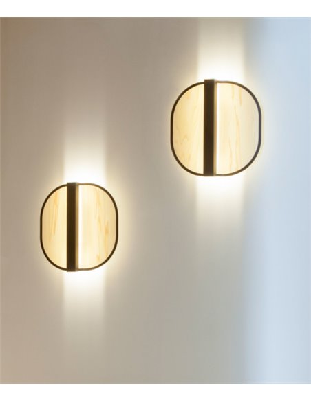 Omma wall light - LZF - Natural wood shade, LED dimmable
