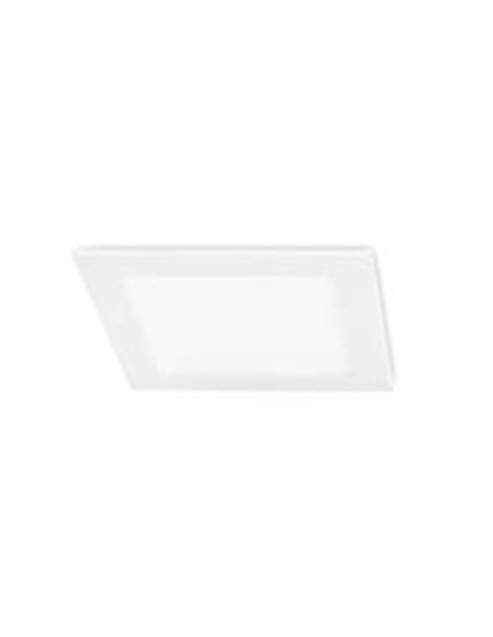 Easy recessed downlight - FORLIGHT - Square ceiling light in white aluminium, LED 3000K or 4000K, 3 sizes