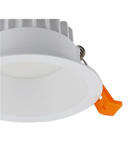 Jet recessed downlight - FORLIGHT - Round ceiling lamp in white aluminium, LED 3000K or 4000K, 4 sizes