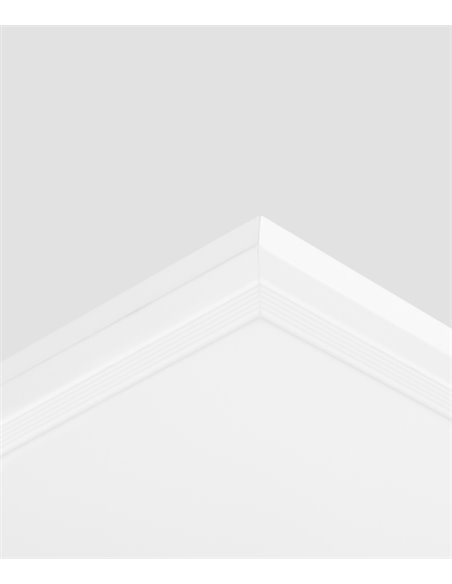 Square Eco ceiling light - FORLIGHT - Square white ceiling light, PRO LED 4400lm 4000K, Size: 59,6 cm