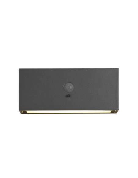 Top solar wall light - FORLIGHT - Outdoor anthracite wall light, LED 3000K 400lm