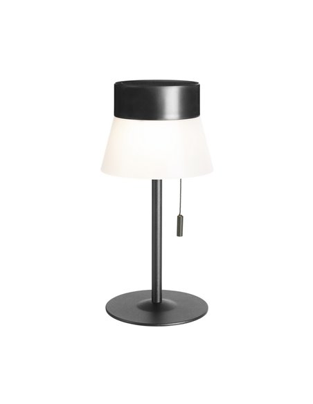 Deco outdoor table lamp - FORLIGHT - Black solar lamp, dimmable LED 3000K, USB