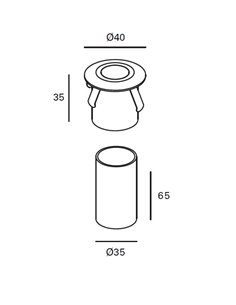 Senya recessed wall light - FORLIGHT - Outdoor spotlight in aluminium