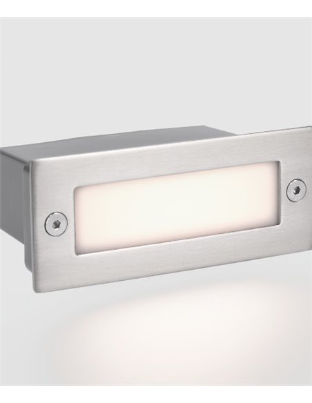 Stair recessed wall light - FORLIGHT - AISI 304 stainless steel outdoor light, LED 3000K