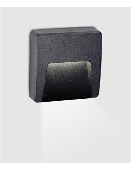 Grove outdoor wall light - FORLIGHT - Modern wall light with 3 coloured covers included, LED 4000K 300 lm, Dimensions: 12 cm