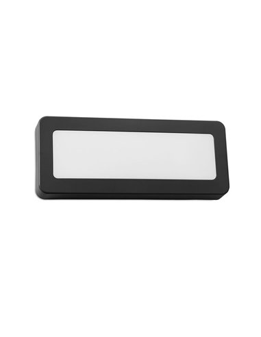 Grove outdoor wall light - FORLIGHT - Rectangular wall light with 3 coloured covers included, LED 4000K 400lm, Suitable for sali