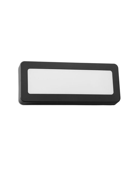 Grove outdoor wall light - FORLIGHT - Rectangular wall light with 3 coloured covers included, LED 4000K 400lm, Suitable for sali
