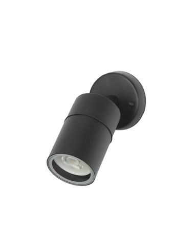 Pixa outdoor wall light - FORLIGHT - Black lamp with 1 or 2 spotlights, GU10 IP44
