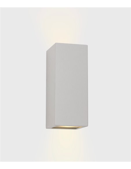 Cube outdoor wall light - FORLIGHT - Modern steel lamp in grey or black, Height: 22 cm, GU10 IP44