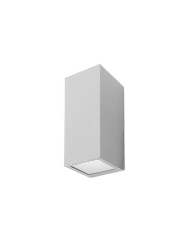Cube outdoor wall light - FORLIGHT - Modern steel lamp in grey or black, Height: 22 cm, GU10 IP44