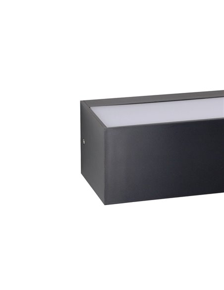 Ara outdoor wall light - FORLIGHT - Modern wall lamp in grey or white, LED 3000K 820 lm, Suitable for saline environments