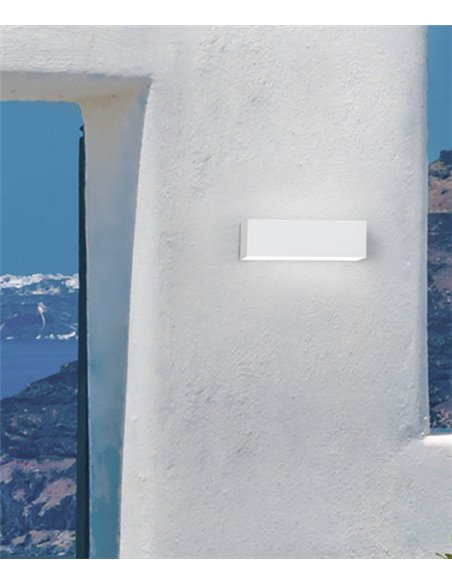 Ara outdoor wall light - FORLIGHT - Modern wall lamp in grey or white, LED 3000K 820 lm, Suitable for saline environments