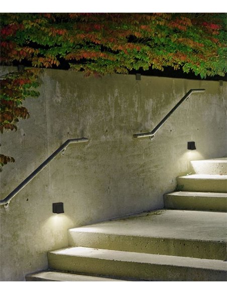 Loyd outdoor wall light - FORLIGHT - Aluminium lamp in grey or black, LED 3000K