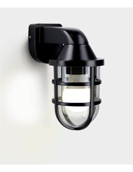 Corande outdoor wall light - FORLIGHT - Black vintage lamp, E27 IP44, Suitable for saline environments
