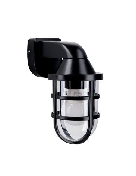 Corande outdoor wall light - FORLIGHT - Black vintage lamp, E27 IP44, Suitable for saline environments