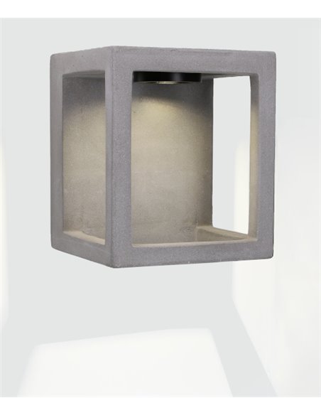 Outdoor wall light Box - FORLIGHT - Cement lamp, LED 4000K 380 lm, Height: 20 cm