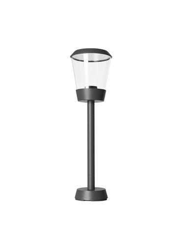 Elaine outdoor bollard - FORLIGHT - Available in 2 sizes: 60 cm -100 cm, Anthracite finish, Suitable for saline environments